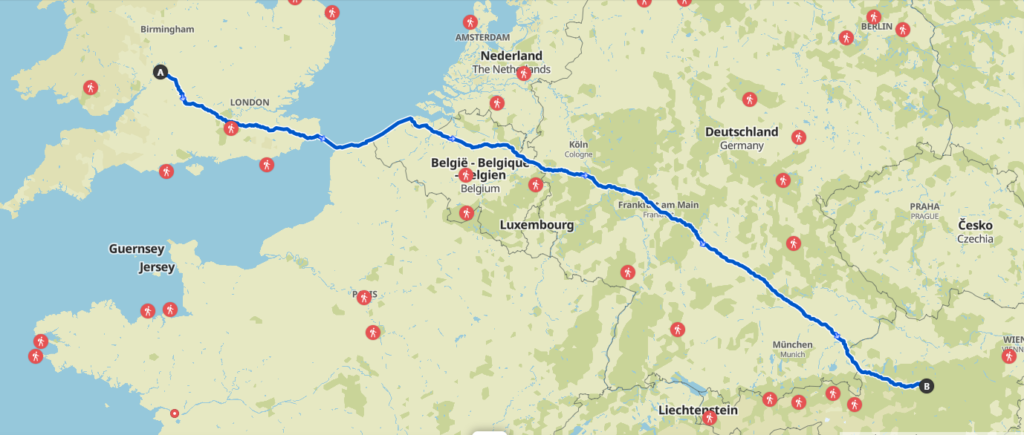 Cleeve to Admont 2021 Route Map Cleeve to Admont 2021 Route Map