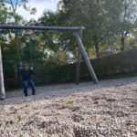 Tim Hills on a swing