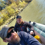 Tim Hills with Christoph Herrak going down the River Enns
